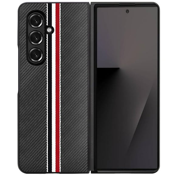 XPM for Samsung Galaxy Z Fold 7 Phone Case, Velvet Fabric PU Vegan Leather, Premium Flip Design, Slim Snap-On Hard PC   TPU Cover for Galaxy Z Fold 7 (Black)