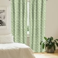 thumbnail image 2 of Ambesonne Garden Window Curtains, Symmetric Green, Each 28" W x 63" L, Green Pale Green, 2 of 4