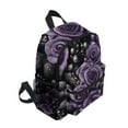 thumbnail image 2 of FORMRS School Backpack with Front Zippered Pocket 12" Student Travel Daypack, Purple Roses, 2 of 6