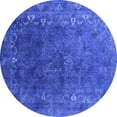 thumbnail image 1 of Ahgly Company Indoor Round Oriental Blue Industrial Area Rugs, 5' Round, 1 of 4