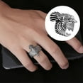 thumbnail image 4 of Wweixi Man Animal Shape Ring Portable Reusable Replacement Antique Decorative Stylish Boys Rings Jewelry Decor Ornament Gift, 4 of 6