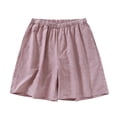 thumbnail image 3 of Sokhug Womens Pastel Plaid Drawstring Shorts Elastic High Waist Casual Lounge Sleep Shorts with Side Pockets, 3 of 3