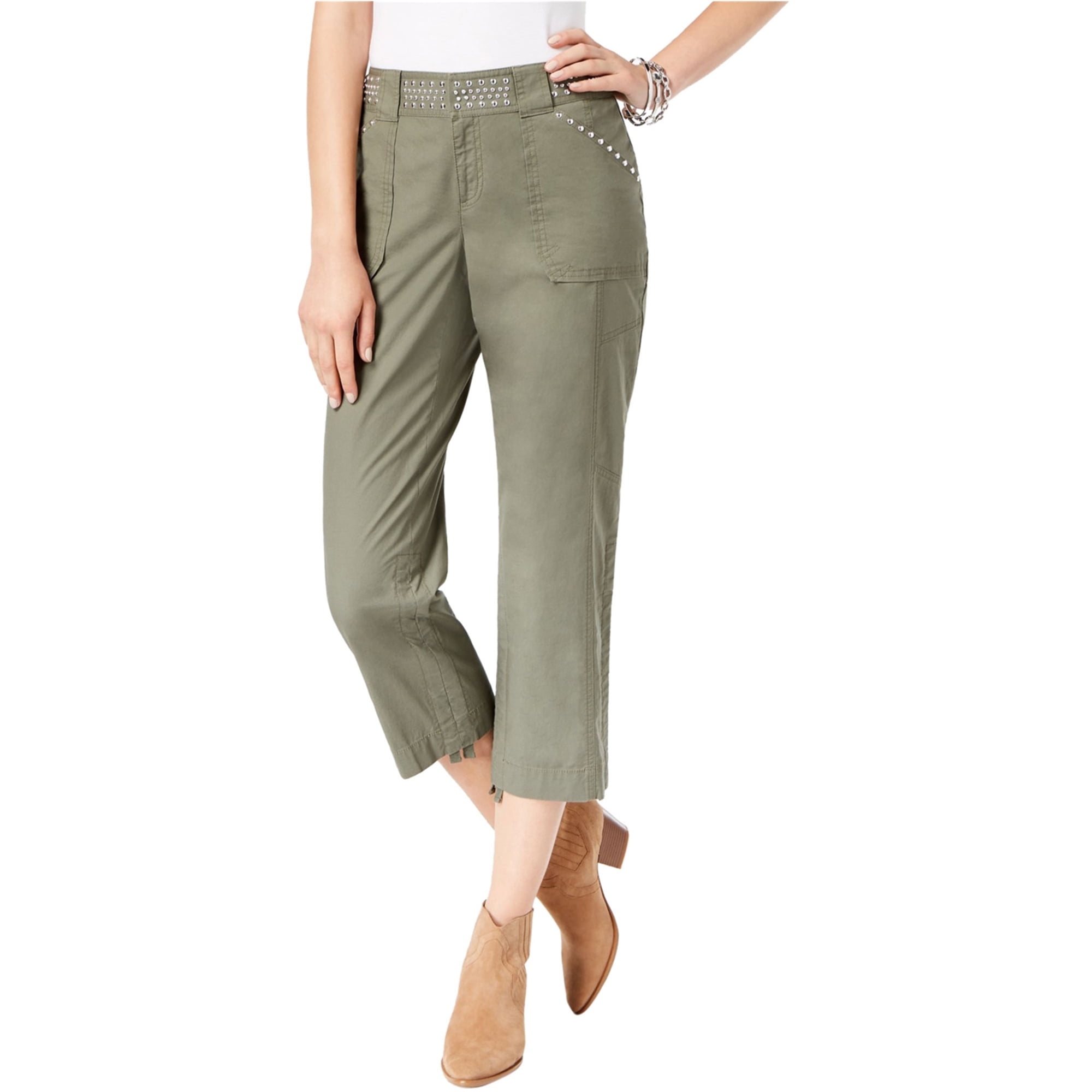 women's cotton cargo pants with pockets