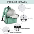 thumbnail image 4 of Green Daisy Flower Floral Pattern Backpack for School,Cute School Bag,Schoolbag with Adjustable Shoulder Straps & Padded Back,15.25"x11.5"x5.25", 4 of 5