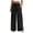 Black, variant on Palazzo Pants for Women Cotton Linen Wide Leg Lounge Pants Plus Size Elastic High Waisted Work Pants with Pockets Black,M
