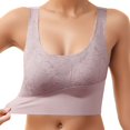 thumbnail image 4 of Cathalem Bralettes for Women Plus Size Full-Coverage Wirefree Bra Tagless for Everyday Wear,Purple M, 4 of 4