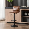 thumbnail image 6 of Duhome Elegant Lifestyle Modern Faux Leather Swivel Adjustable Barstools Hydraulic Counter Stools Yellowish Brown, 6 of 6