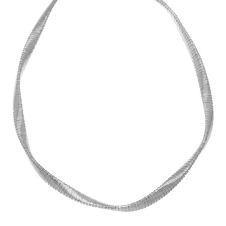 Twisted Necklace in Rhodium-Plated Sterling Silver