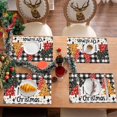thumbnail image 5 of Christmas Tree Placemats Set of 4,Merry Christmas 12x18 Inch Non-Slip Washable Heat Resistant Linen Fabric Table Mats,Place Mats for Holiday Party, 5 of 7