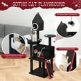 thumbnail image 4 of Jaxpety 64in Gothic Cat Tree with Coffin Bed Indoor Cat Tower with Condo Platform Sisal Scratching Posts, 4 of 18
