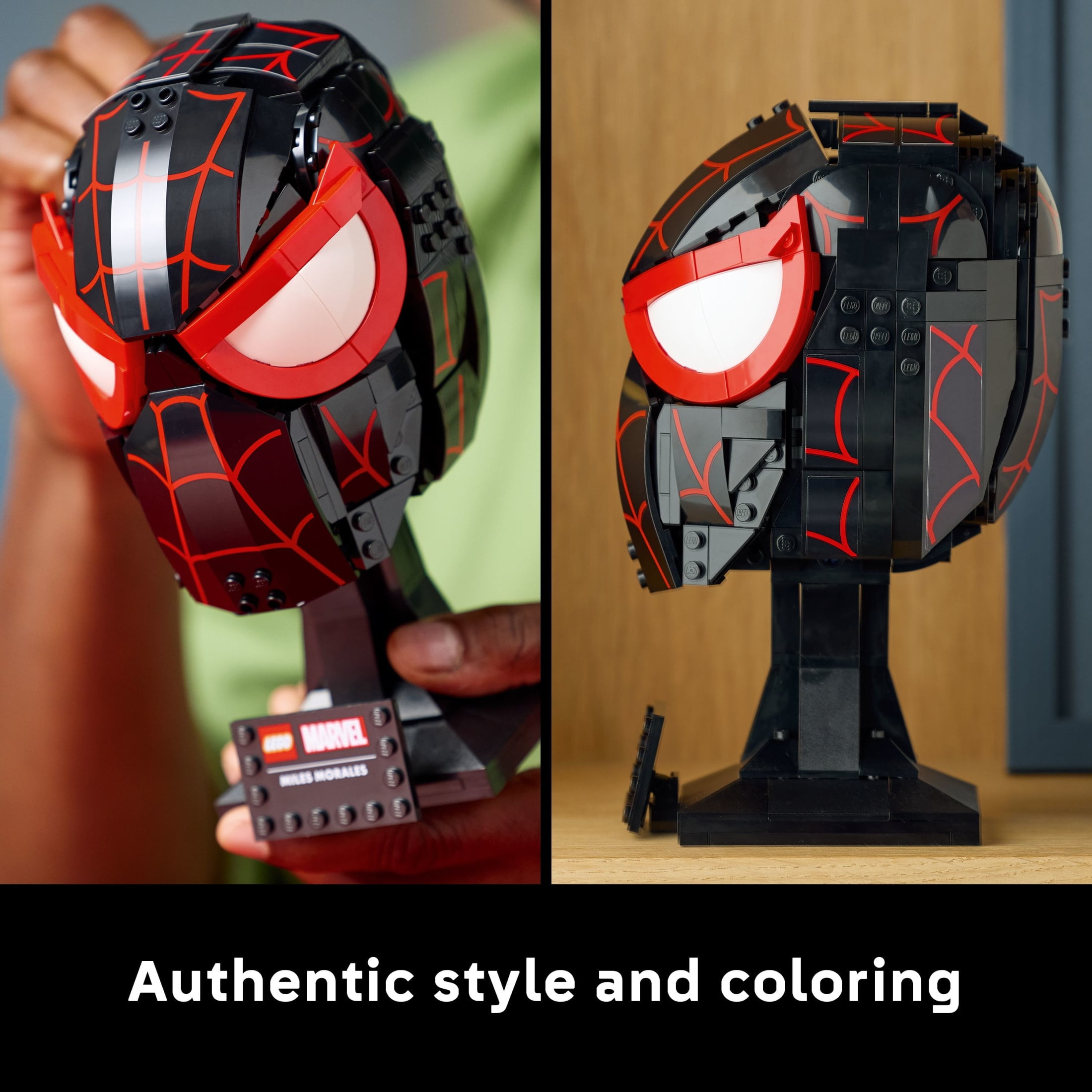 LEGO Marvel Miles Morales’ Mask Building Set - Spiderman Room Decor & Movie Collectible - Building Blocks for Adults, Ages 18+ - Gift for Birthdays - 76329