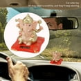 thumbnail image 3 of Hindu Elephant God Statue, Solar Powered Dancing Ornament Cute Exquisite Decorative ABS  for Home Garden Car Dashboard, 3 of 7