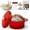 Red, variant on 5QT Enameled Cast Iron Dutch Oven for Bread Baking with Lid, Sourdough Baking Supplies with Proofing Basket, Bread Making Tools Set, Heavy-Duty Cookware for Braising, Stews, Roasting (Orange)