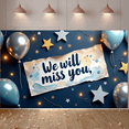 thumbnail image 7 of Blue Watercolor Style Farewell Banner with Balloons Star Elements Party Decoration Background Backdrop for Farewell Parties Departure Celebrations Photography Props and Memory Events, 7 of 7