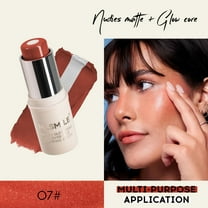 HYLLai Two Color Blush Sandwich Blush StickLips And CheeksNatural Makeup Holding Highlighting Gradual Rouge Blush Balm