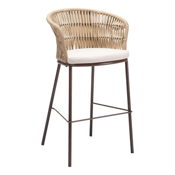 Banco de Bar Exterior Kessa Muebles Natural 59 x 101 x 55 cm