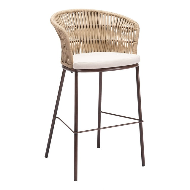 Banco de Bar Exterior Kessa Muebles Natural 59 x 101 x 55 cm