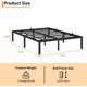 thumbnail image 3 of 14-Inch Full-Size Negro Metálico Cama Frame cm de Anchoith Almacenamiento Space cm de Alturaigh Bearing Capacity cm de Alturaeavy- cm de Profundidaduty Robusto Mattress Foundation Easy to..., 3 of 5