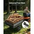 thumbnail image 4 of VEVOR Garden Utility Trailer, 10 Cu. ft & 500lbs Capacity, Tow Behind Steel Dump Cart with 14" Tires, Heavy Duty Yard Trailers for ATV, UTV, 4 of 10