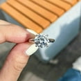 thumbnail image 2 of 2Ct Round Cut Moissanite Solitaire Engagement Ring Solid 10K White Gold, 2 of 2