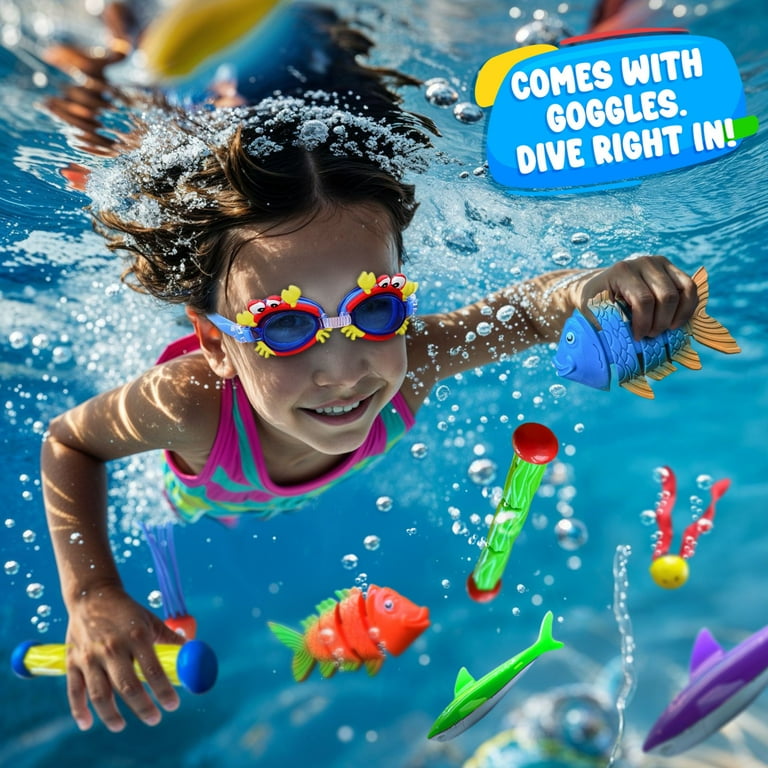 Fun Pool Dive Toys For Pools JoyX 35 Pcs Pool Diving Toys Set With
