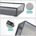 thumbnail image 6 of Silverware Drawer Organizer, Mesh Utensil Organizer for Kitchen Storage, Black Steel Metal Mesh Tray for Flatware Fork Spoon Knife (9x6-4P-Black), 6 of 6