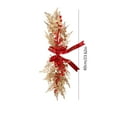 thumbnail image 3 of Christmas Wreath Upside Down Staircase Door Hanging Christmas Gold And Red Rattan Ornaments Artificial Flower Wreath, 3 of 6
