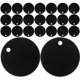 thumbnail image 2 of 25 etiquetas redondas de aleación de aluminio para mascotas, etiquetas en blanco para cachorros, cuerda de tracción, accesorios colgantes para cachorros, osito de peluche, bricolaje (negro), 2 of 8