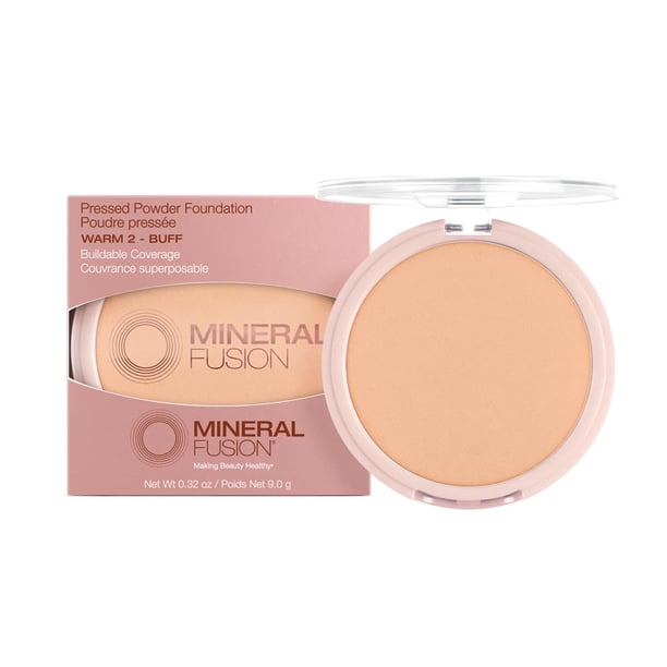 Base de maquillaje en polvo prensado Mineral Fusion Warm 2, 9 ml