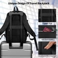thumbnail image 5 of Ryanair Personal Item 40x20x25 Travel Bag, 20L Carry  Backpack Flight Approved Underseat Hand Luggage Cabin Bag for Weekender  Fits 15.6 Inch Laptop, Black, 5 of 7