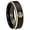 Black And Gold Step Edge, variant on Angry Baseball Gray High Polish Dome Tungsten Promised Ring 10MM