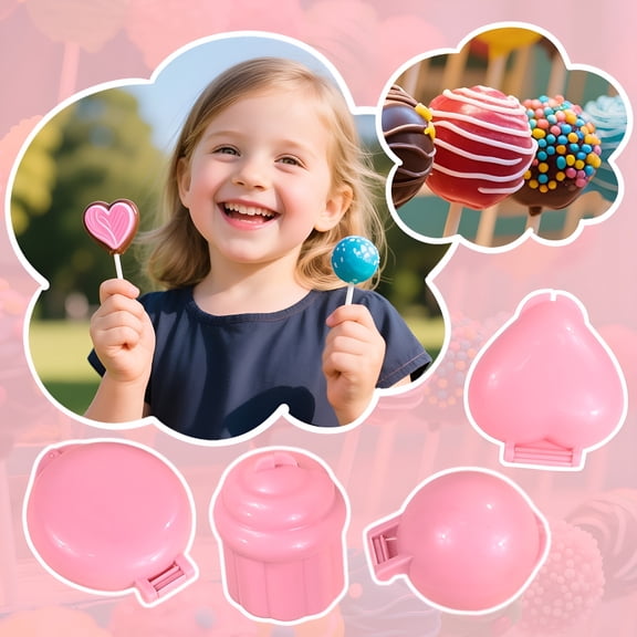 ACDANC 4-Piece Cake Pop Mold Set - Food Safe Plastic,Multi-Size Round Press for Baking,DIY Desserts,Parties,Weddings&Events