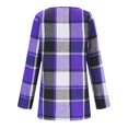 thumbnail image 6 of iOPQO Checkered Cardigan Open Front Cardigan for Women Womens Open Front Cardigan Fall Cardigans for Women's Outerwear Long Cardigans for Women Open Cardigans for Women Dark Purple S, 6 of 6