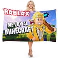 thumbnail image 4 of Roblox Virtual World Series, toalla de playa Rectangular con impresión Digital 3D, Toalla de baño sin arena, regalo creativo, 80x160CM, 4 of 4