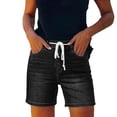 thumbnail image 2 of SwiftWear Jean Shorts Womens High Waisted Drawstring Denim Shorts with Pockets Trendy Summer Casual Cut Off Jeans, 2 of 8