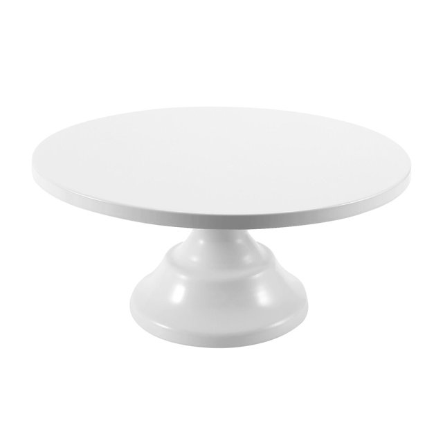 Soporte para tartas redondo de hierro de 12 pulgadas, pedestal para tartas, soporte para postres, bodas, fiestas de cumpleaños, blanco, blanco
