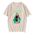 thumbnail image 1 of T-Shirt Inspiré de Miley Cyrus 2025 - T-Shirt Unisexe à Manches Courtes et Col Rond, Mode Urbaine Tendance pour Femmes et Hommes, TP, Beige, 1 of 5