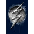 thumbnail image 2 of Men's Zack Snyder Justice League The Flash Silver Logo  Sweatshirt Navy Blue Medium, 2 of 4
