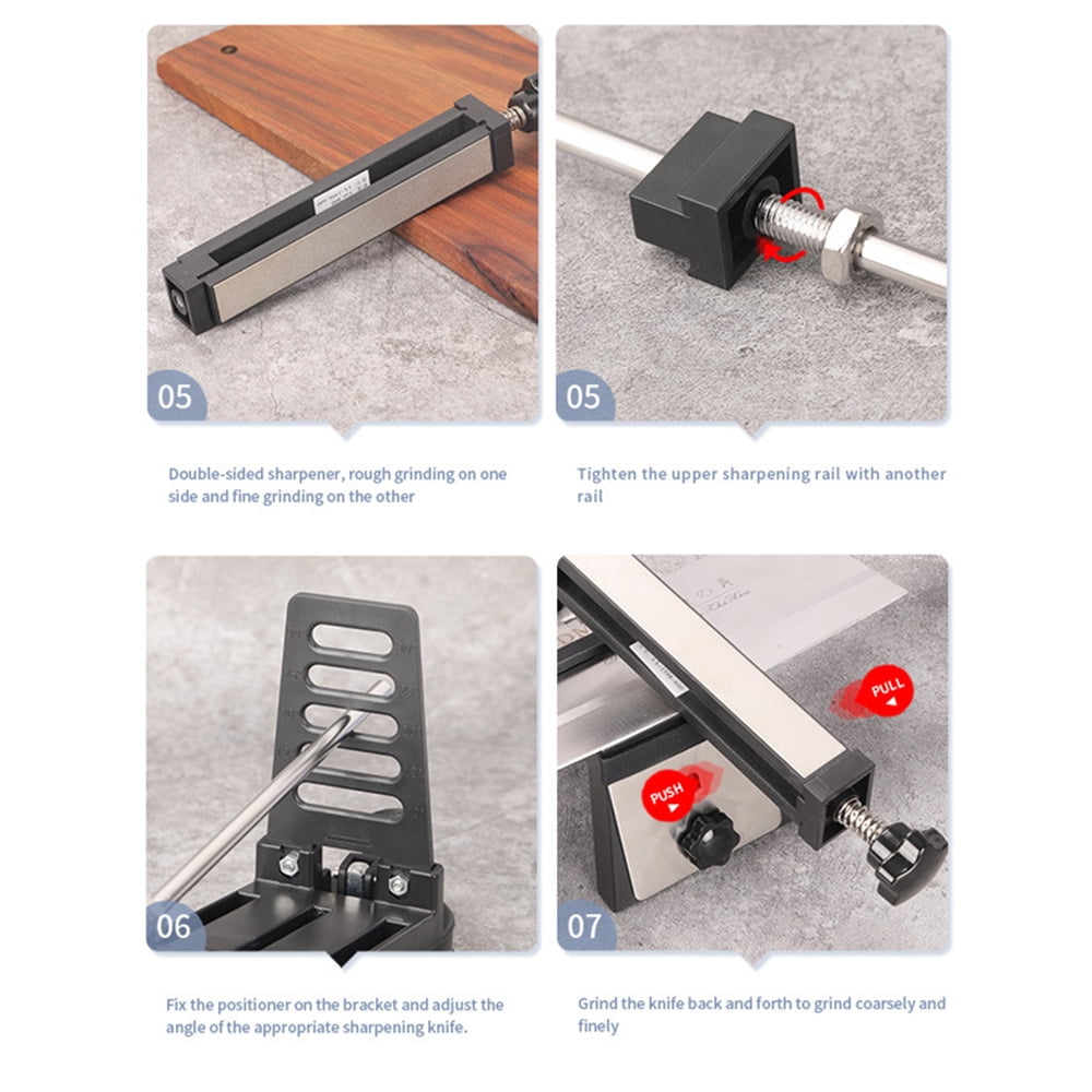 Sharpener Kit,4 Stones 120# Fine Medium Coarse Kit Knife Professional 1500# Knife Scissors Stones 120# 320# Coarse 4 Stones 320# 600# 1500# Medium Coarse 4 Knife Kit Knife Qinquan