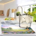 thumbnail image 5 of Dish Drying Mat Spring Landscape Flowers Absorbent Dry Mats for Dishes Draining Pad for Kitchen Countertop 18" x 24", 5 of 7