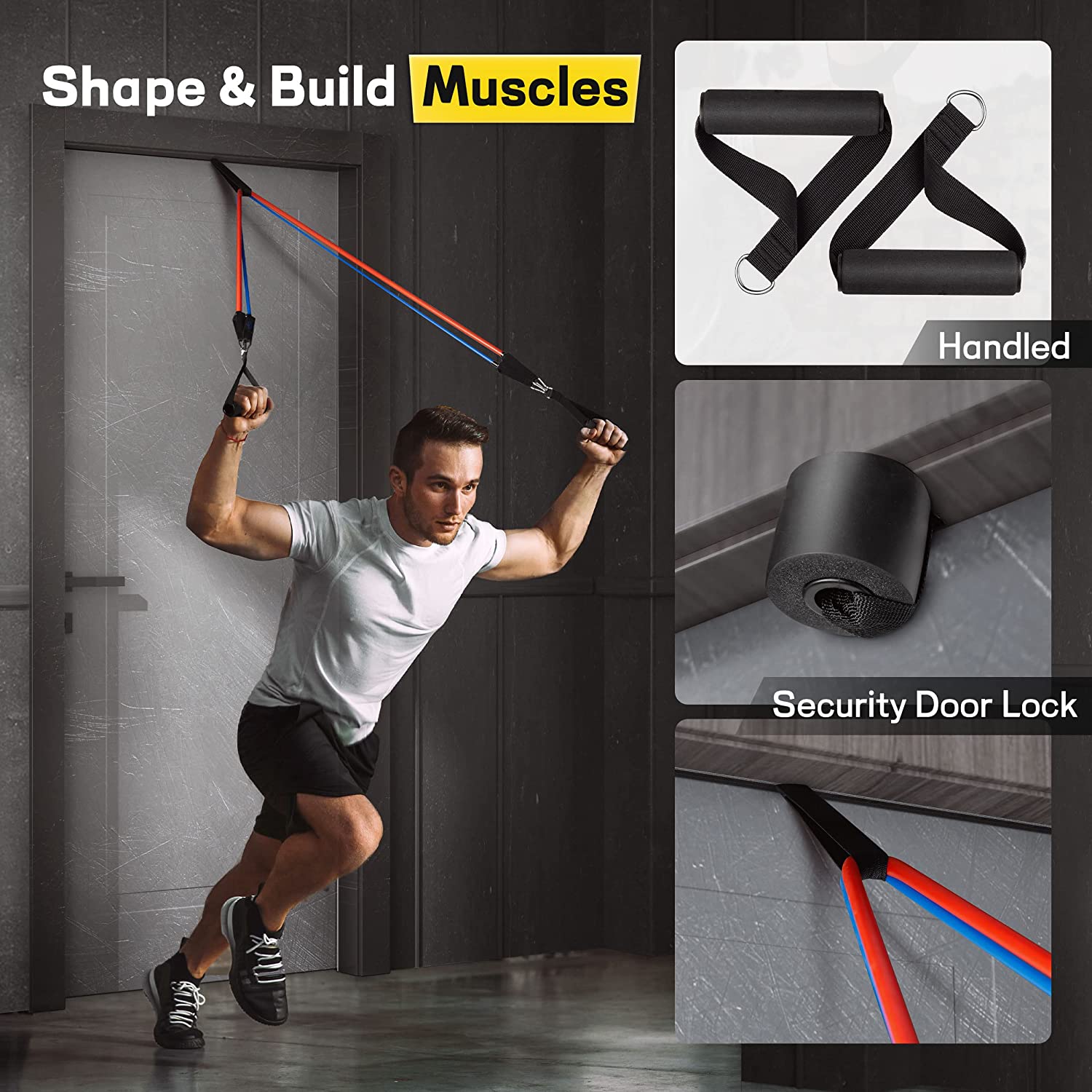 BN-LINK 150 lbs Resistance Bands Set with Handles photo 5