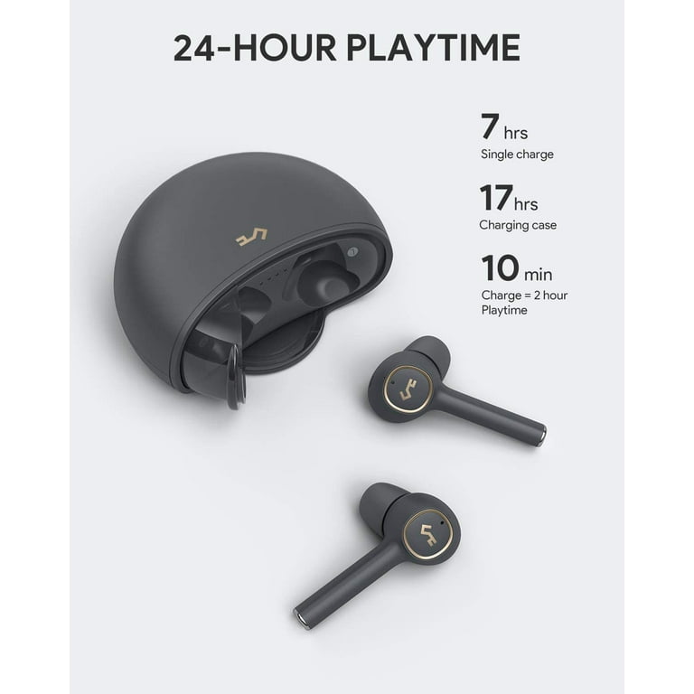 Aukey true wireless earbuds bluetooth 5 with charging case 24h best sale playtime