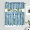 thumbnail image 2 of Kitchen Curtains 36 Inch Short - 3 Panel Set, Rod Pocket Window Curtain, Boho Floral Tribal Style, 100% Polyester for Farmhouse, Kitchen, Cafe, Bedroom, Easy Wash, 2 of 6