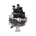 thumbnail image 6 of Black Pirate Ship Metal Model Kit, 300+PCS Alloy Sailing Ship DIY Assembly with Display Stand, Nautical Decor, 3D Puzzle Model Kits for Adults Moderate Level, 6 of 8