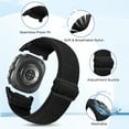 thumbnail image 5 of 2 pack Elastic Bands Compatible with Samsung Galaxy Watch Ultra Band 47mm, Stretchy Nylon Breathable Wristband for Women Man, 5 of 7