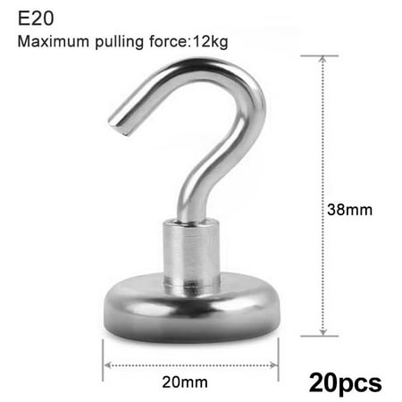 

10 20pcs Strong Magnet Hanger Heavy Duty Wall Hanger Key Coat Cup Magnet Hanging Home Kitchen Storage Workplace Organization