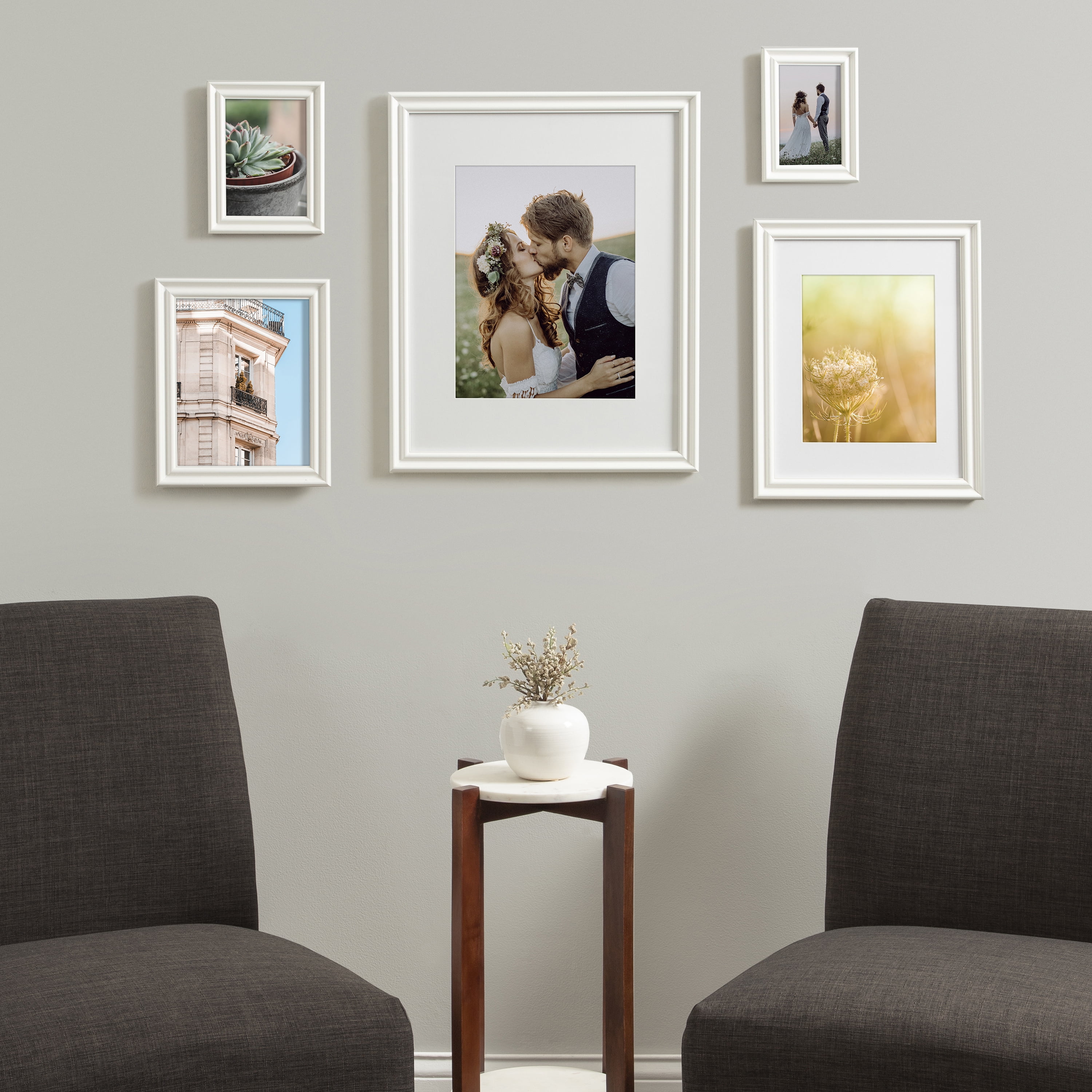 16x20 Frame Rustic Grey - Matted to 11x14 Picture, Frames by EcoHome