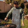 thumbnail image 4 of Black and Tan Leopard Print Apron-Garden Aprons for Women with Pockets-Cotton Linen Waterproof Kitchen Cooking Gardening Aprons Adjustable for Kitchen,Cooking,BBQ and Salon 33x27 Inch, 4 of 7