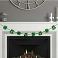 thumbnail image 4 of EWASWON St. Patrick's Day Shamrock Garland, 90.55 Inch Green Felt & Natural Wooden Bead Banner, Festive Decor for Mantel Fireplace Home, 4 of 5
