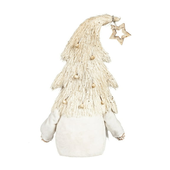 12" Snowy Gnome with Star Embellished Hat Artificial Table Décor